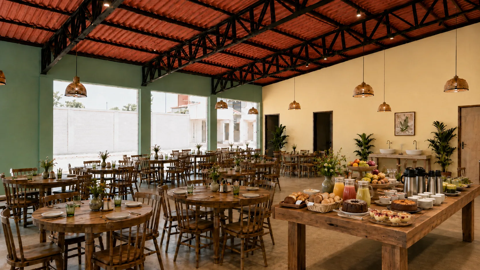 Café da manhã da Pousada Araçá